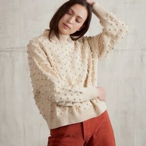 Misha & Puff Adult Popcorn Crew Sweater In Straw Yellow XS